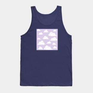 Pastel purple cloud print Tank Top